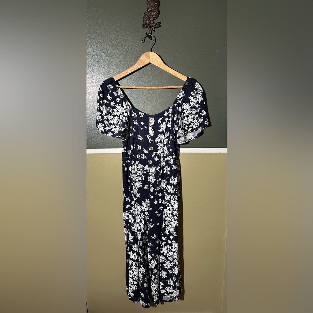 Luxology Navy and White Floral jumper